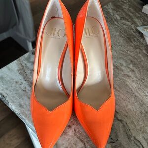 Jennifer Lopez Vibrant Orange Heels
